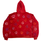 Pocket Zip Up Hoodie - Beary Red