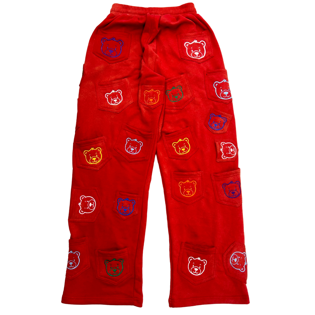 Pocket Sweats - Beary Red