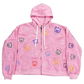 Pocket Zip Up Hoodie - Beary Pink