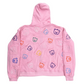 Pocket Zip Up Hoodie - Beary Pink