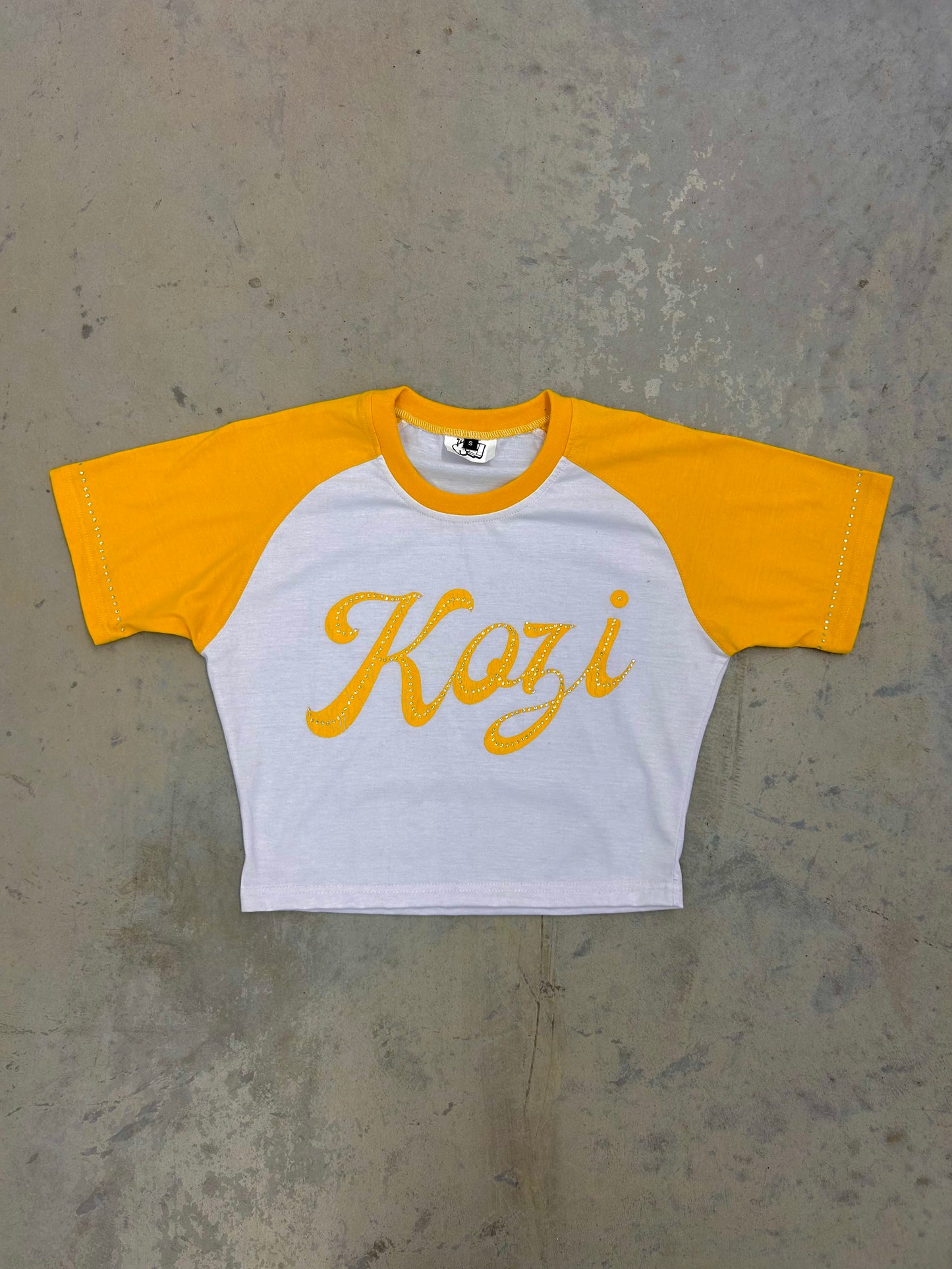 Yellow Kozi Cropped Tee